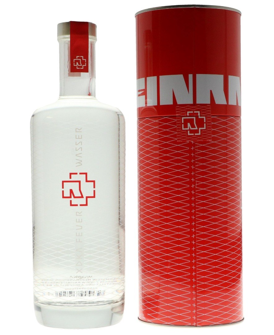 Rammstein Vodka Feuer & Wasser Spirits For Rock, in metall tube, 0.7 L (  Раммштайн Водка Спиритс Фо Рок в металлической тубе 0,7л)