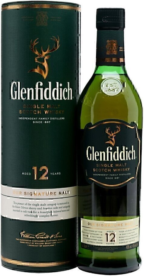 Glenfiddich Скотч 12 лет 0,7 л.